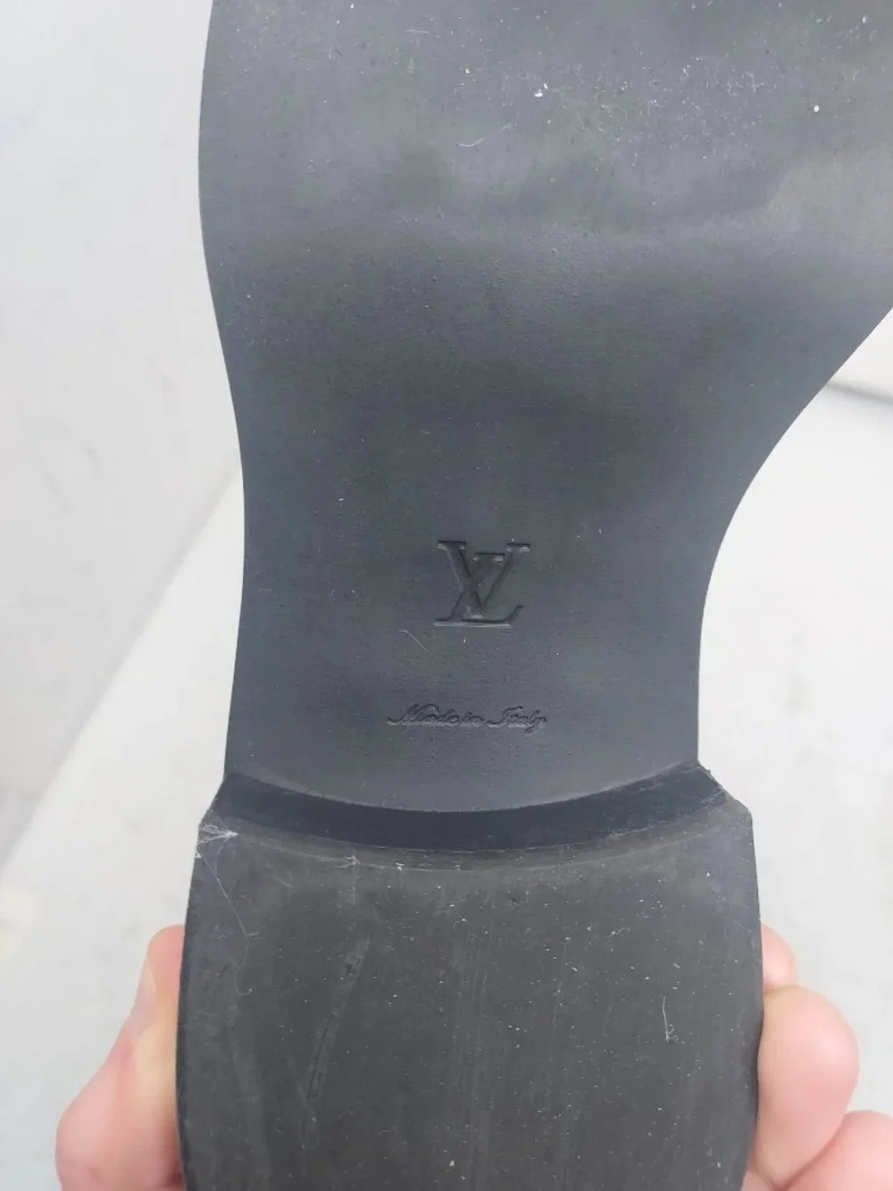 Louis Vuitton Black Leather Wonderland Ranger Combat Boot